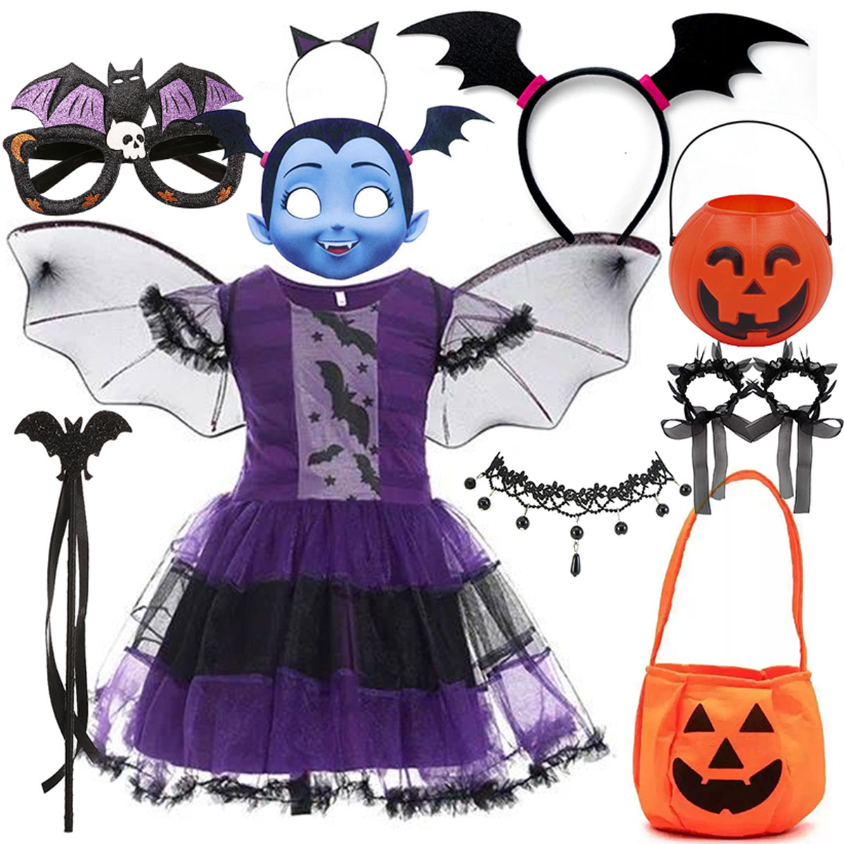 Kids Face Mask - Fantasia de Vampiro para Meninas com