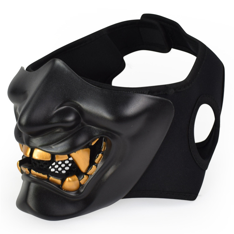 Respirator Half Face - Máscaras metade oni cosplay decoração samurai