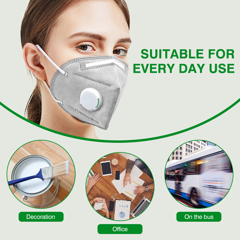 Máscaras POWECOM KN95 com Carv - Kn95 Respirator Mask avaliação e preço
