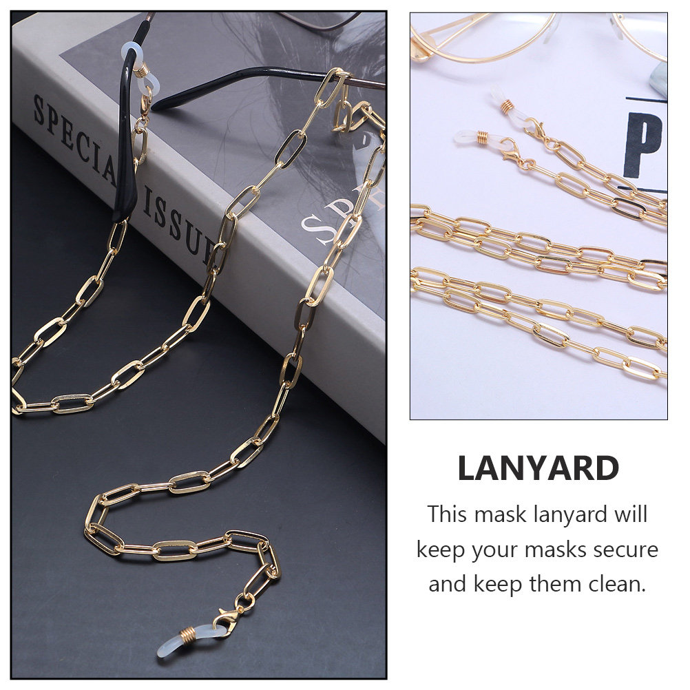 Corrente de Metal Dourada com  - Mask Chain Holder avaliação e preço